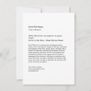 Verticale kunsttentoonstelling kunstshow placards feestdagenkaart