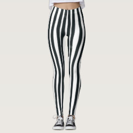 Verticale Leggings zwart/wit