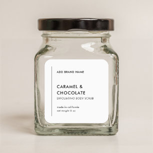 Verticale lijn Voeg uw merk Modern productlabel to Vierkante Sticker