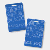 Verticale medische badge Buddy (Voor- en achterkant)