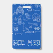 Verticale medische badge Buddy (Achterkant)