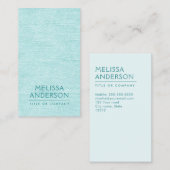 Verticale minimalistisch professionele Aqua blue l Visitekaartje (Voorkant / Achterkant)