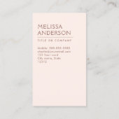 Verticale minimalistisch professionele dubbelblind visitekaartje (Achterkant)