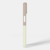 Verticale monogram minimalistisch beige kleurenren Case-Mate iPhone case (Achterkant / Rechts)
