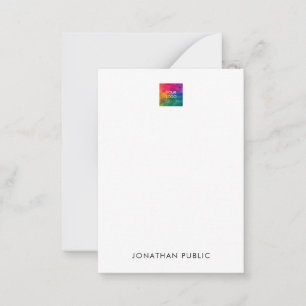 Verticale notitiekaarten Upload je eigen Logo hier Notitiekaartje