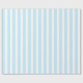 Verticale pasta Blauw en witte strepen Cadeaupapier (Vlak)