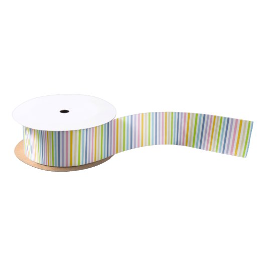 Verticale pasteelregenboog en witte strepen lint (Spoel)