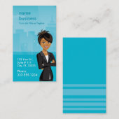 Verticale personnalisable de carte de visite de (Devant / Derrière)