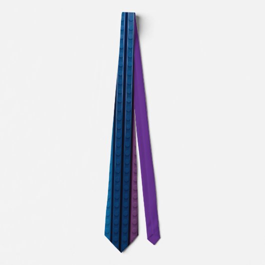 Verticale plastic bakstenen Blauw-Paars Stropdas (Voorkant)