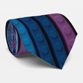 Verticale plastic bakstenen Blauw-Paars Stropdas (Opgerold)