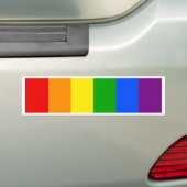 "VERTICALE RAINBOW STRIPES" BUMPERSTICKER (Op auto)