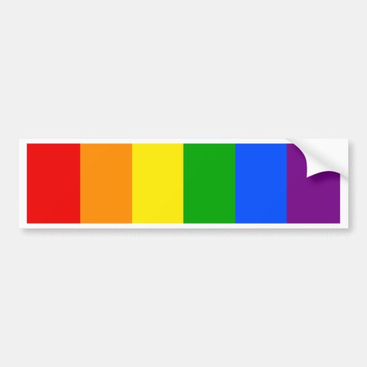 "VERTICALE RAINBOW STRIPES" BUMPERSTICKER (Voorkant)