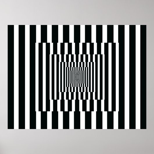 Verticale reflecties op kunst zwart en wit poster (Voorkant)