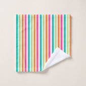 verticale regenboog strepen, kleurrijke retro-mult bad handdoek (Wasdoekje)