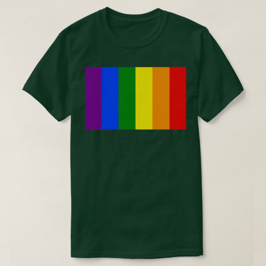 Verticale regenboogstrepen t-shirt (Design voorkant)