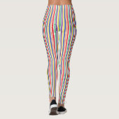Verticale regenboogstrips Leggings (Achterkant)