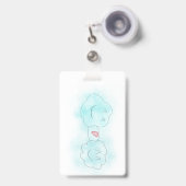 VERTICALE, RETRACTABLE - CLOUD LOVE BADGE (Voorzijde met uittrekbare clip)