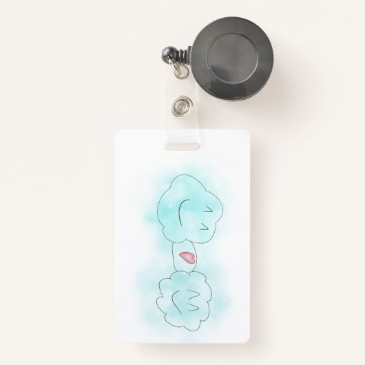 VERTICALE, RETRACTABLE - CLOUD LOVE BADGE (Voorkant met intrekbare)