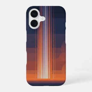 Verticale Retro Kosmische Balken iPhone 16 Hoesje