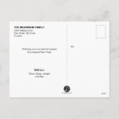 Verticale Rode Kerstmis Fotocollage Feestdagenkaart (Achterkant)