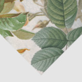 Verticale  roze gele rozen Botanische vogels Tissuepapier (Detail)