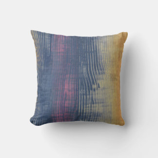 Verticale schets verlooppenseel blauw paarse geel kussen