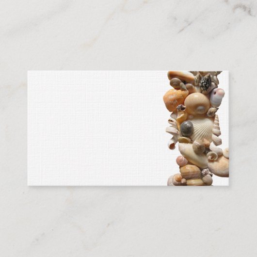 Verticale Shell Border Place Cards Plaatskaartje (Voorkant)