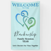 Verticale Sjabloon verbonden hartenfamilie reünie Spandoek (Verticaal)