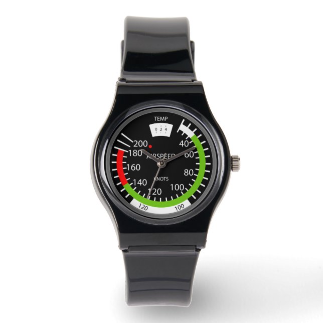 Verticale snelheidsindicator Pilot Aviation Geek Horloge (Voorkant)