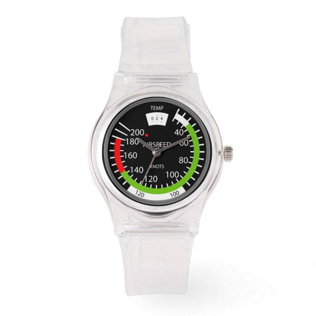 Verticale snelheidsindicator Pilot Aviation Geek Horloge (Voorkant)