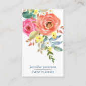 Verticale sociale media-pictogrammen voor Floral-B Visitekaartje (Voorkant)