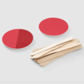 Verticale Split Tomaat Rode Hand Fan () Handwaaier (Niet-gemonteerd)