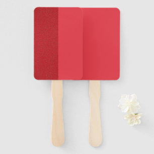 Verticale Split Tomaat Rode Rechthoek Hand Fan Handwaaier