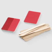 Verticale Split Tomaat Rode Rechthoek Hand Fan Handwaaier (Niet-gemonteerd)