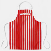 Verticale Streep #3 DIY Kleuren Zwart Wit SV Schort (Voorkant)