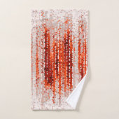 Verticale strepen, abstract, rood, grijs, wit bad handdoek (Handdoek)