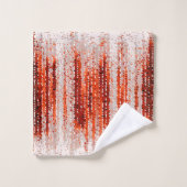 Verticale strepen, abstract, rood, grijs, wit bad handdoek (Wasdoekje)