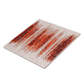 Verticale strepen, abstract, rood, grijs, wit tegeltje (Zijkant)