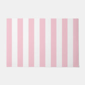 Verticale strepen Baby roze en witte strepen Deurmat (Voorkant)