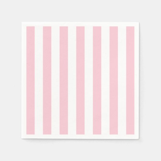 Verticale strepen Baby roze en witte strepen Servet (Voorkant)