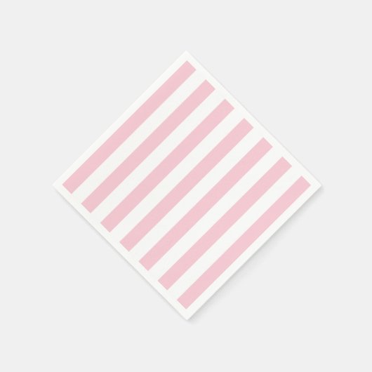 Verticale strepen Baby roze en witte strepen Servet (Hoek)