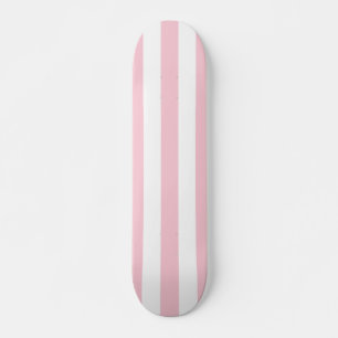 Verticale strepen Baby roze en witte strepen Skateboard