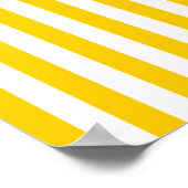 Verticale strepen geel en wit gestreept poster (Hoek)