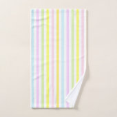 Verticale strepen in lichte pastelkleuren bad handdoek (Handdoek)