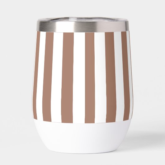 Verticale Strepen Mocha Mousse Wit (Achterkant)