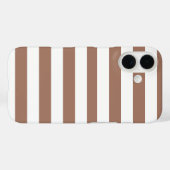 Verticale Strepen Mocha Mousse Wit Case-Mate iPhone Case (Achterkant (horizontaal))