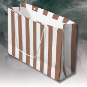 Verticale Strepen Mocha Mousse Wit Groot Cadeauzakje