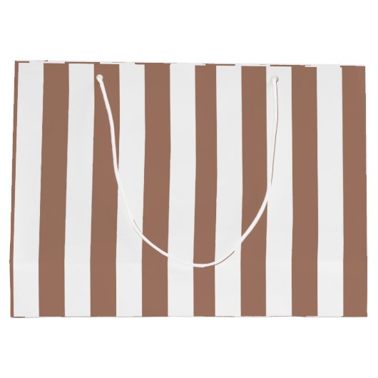 Verticale Strepen Mocha Mousse Wit Groot Cadeauzakje (Achterkant)