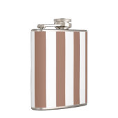  Verticale Strepen Mocha Mousse Wit Heupfles (Rechts)