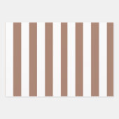  Verticale Strepen Mocha Mousse Wit Inpakpapier Vel (Voorkant 2)